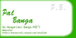 pal banga business card